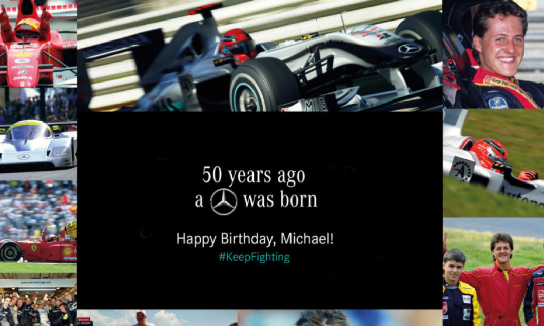 Schumacher felicitat de Mercedes