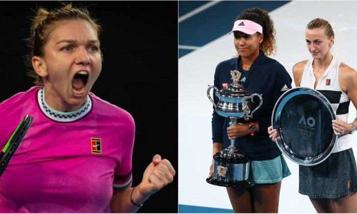 Simona Halep, Naomi Osaka și Petre Kvitova