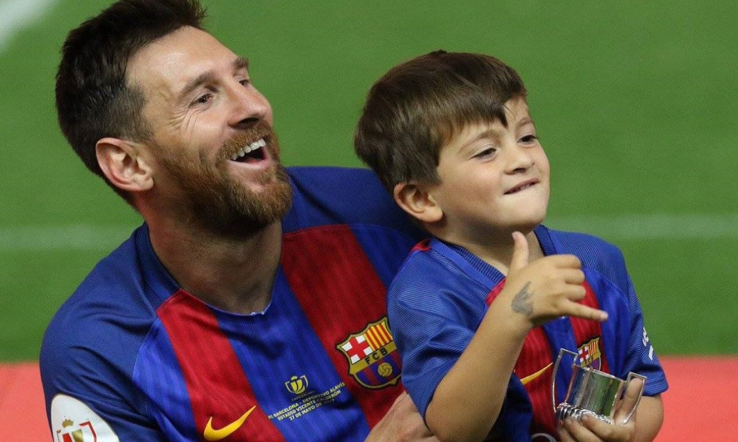 Lionel si Thiago Messi