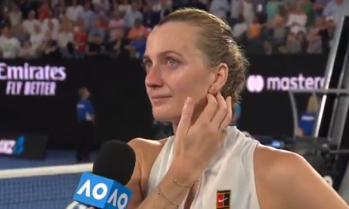 kvitova in lacrimi