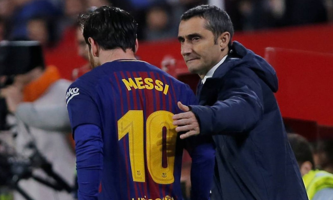 Ernesto Valverde si Lionel Messi