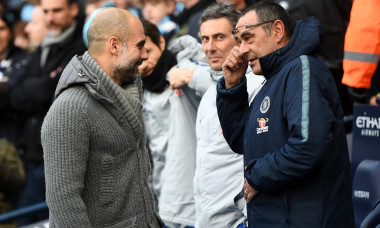 Maurizio Sarri și Josep Guardiola. Manchester City v Chelsea FC - Premier League