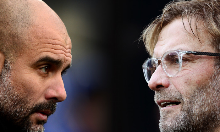 Manchester City v Liverpool FC - Premier League. Guardiola și Klopp