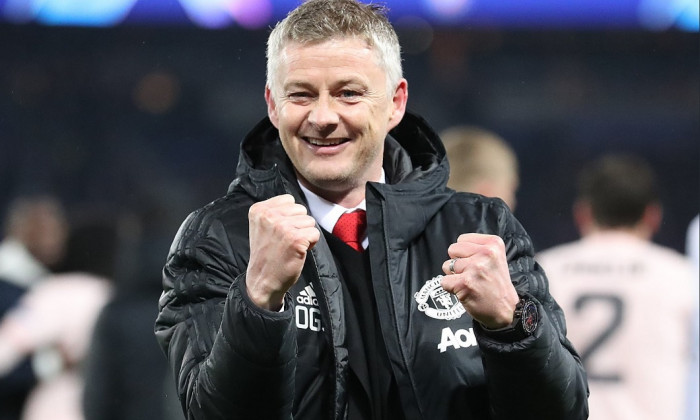 Ole Gunnar Solskjaer fericit