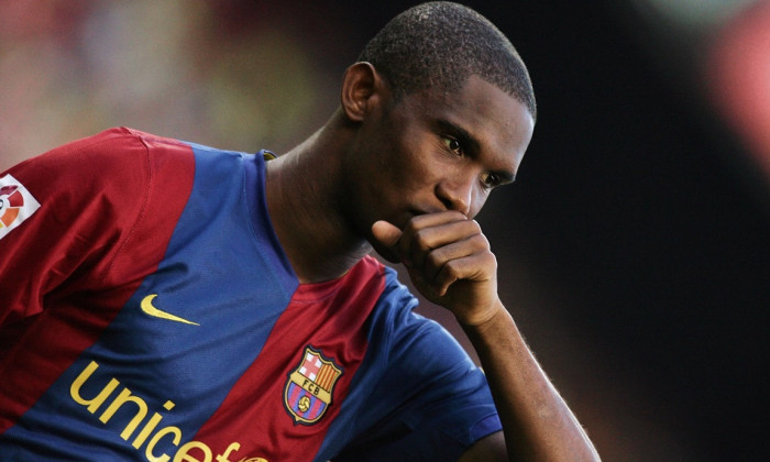 Samuel Eto'o pe vremea cand evolua la Barcelona