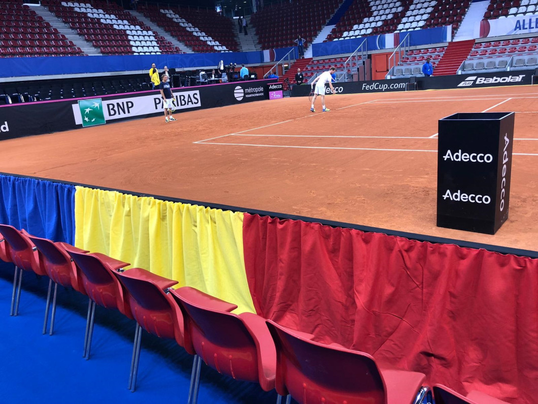 franta - romania fed cup pregatiri2
