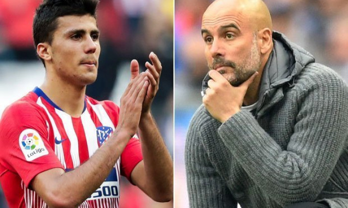 Rodri și Pep Guardiola