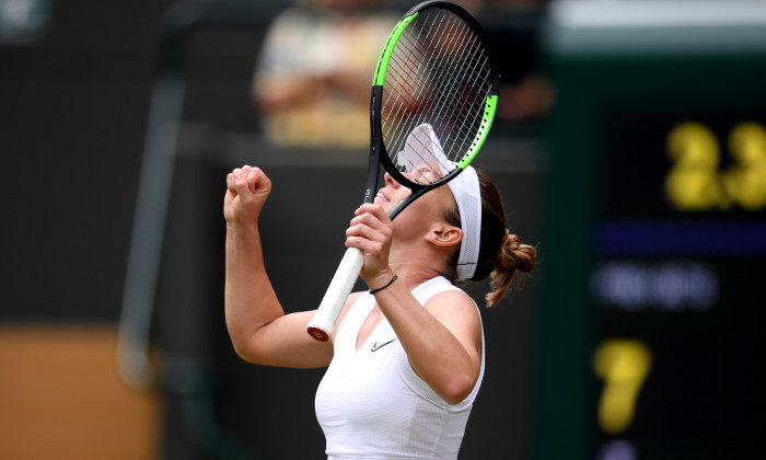 Simona Halep s-a calificat în semifinale la Wimbledon, pentru a doua oară. Foto: Getty Images