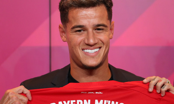 FC Bayern Muenchen Unveils New Signing Philippe Coutinho