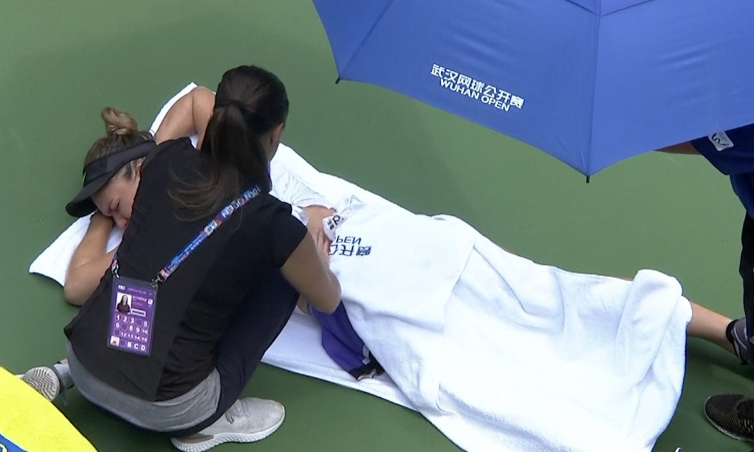 accidentare halep wuhan