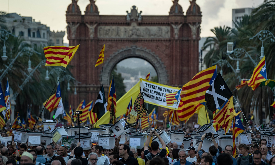 Catalonia Marks The First Anniversary Of The Independence Referendum