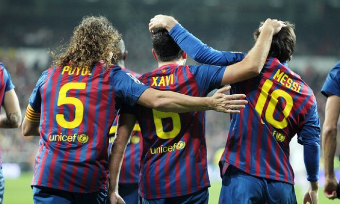 Barcelona messi puyol xavi