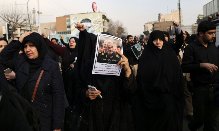 Protest in Iran after killing of Iranian Revolutionary Guards' Quds Force commander Qasem Soleimani