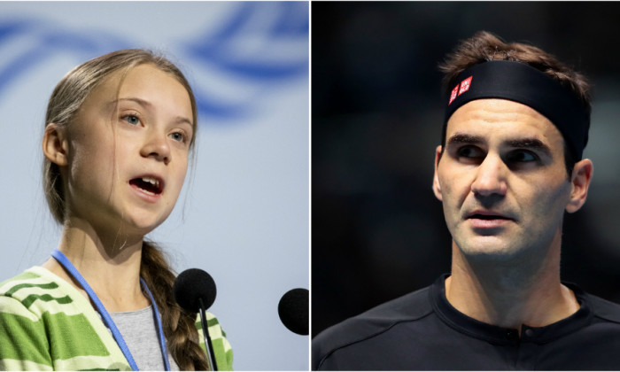 Greta Thunberg Roger Federer