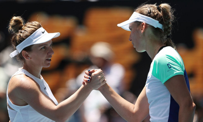 simona halep, elise mertens