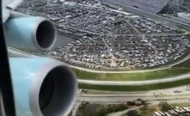 Imagini surprinse de la bordul Air Force One, înainte de aterizarea de la Daytona Beach: O priveliște pe care n-o voi uita niciodată