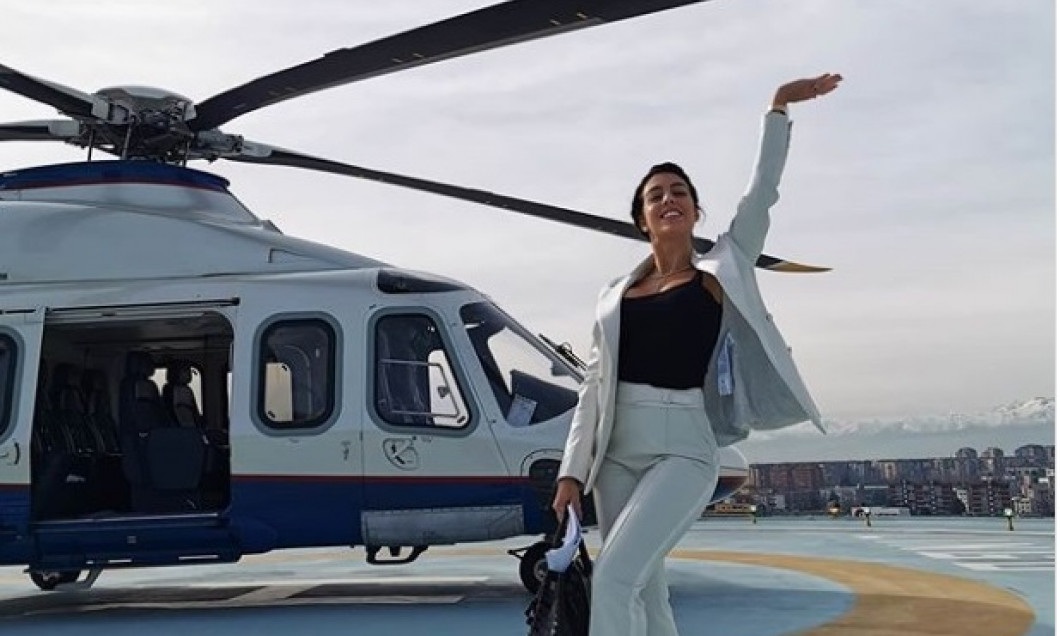 Georgina Rodriguez elicopter