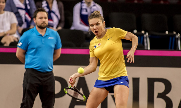 TENIS:FRANTA-ROMANIA, CAROLINE GARCIA-SIMONA HALEP, FED CUP (21.04.2019)