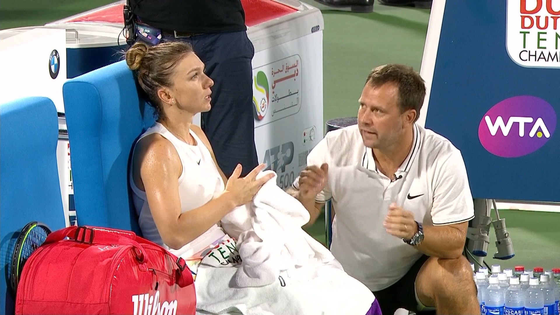 Momentul care a schimbat jocul Simonei Halep în finala de la Dubai. Ce i-a spus antrenorul: Dai prin ea!