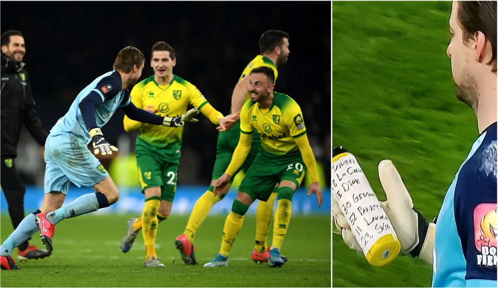 Ingeniozitate maximă! Metoda inedită prin care portarul lui Norwich a știut unde vor bate jucătorii lui Tottenham penalty-urile