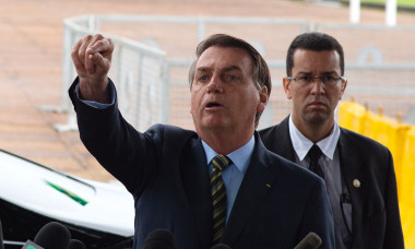 Brazilian President Jair Bolsonaro Speaks with the Press and also Holds a Press Conference Amidst the Coronavirus (COVID - 19) Pandemic