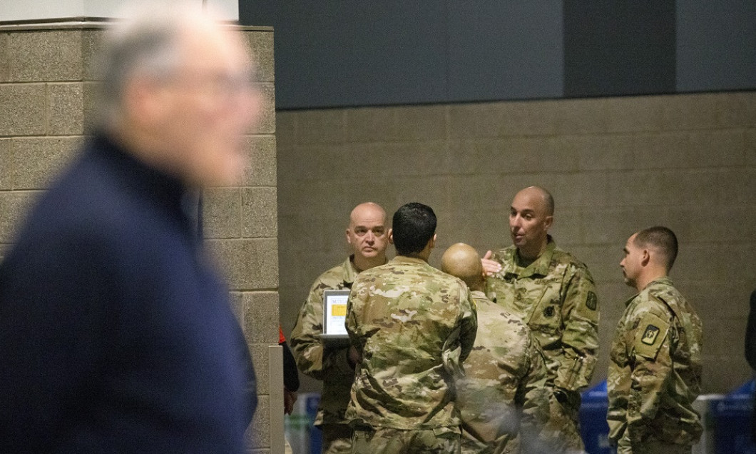 New Army Field Hospital Deployed At CenturyLink Field Event Center In Seattle