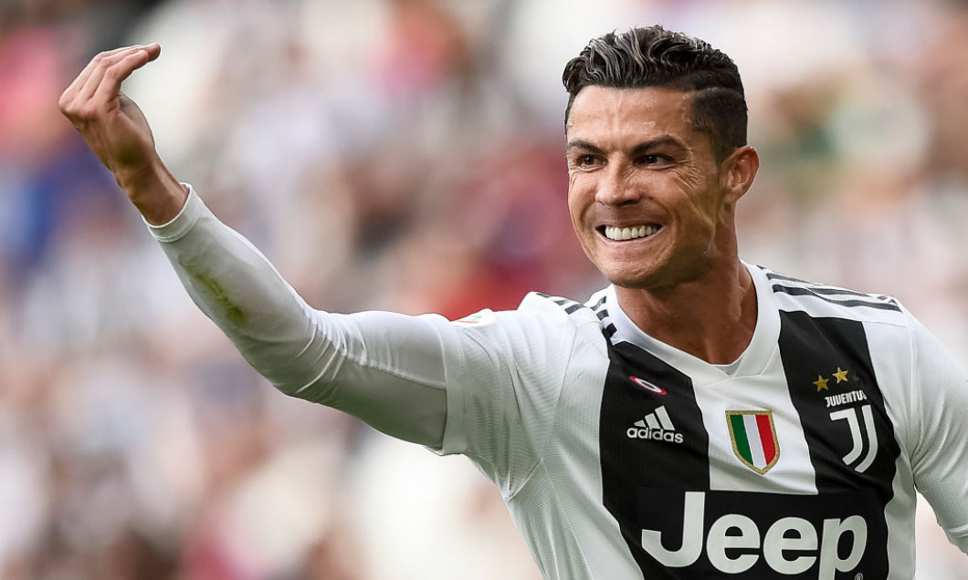 Cristiano Ronaldo of Juventus FC reacts during the Serie A
