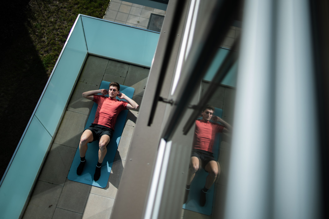 Triathlete Florian Angert Trains At Home