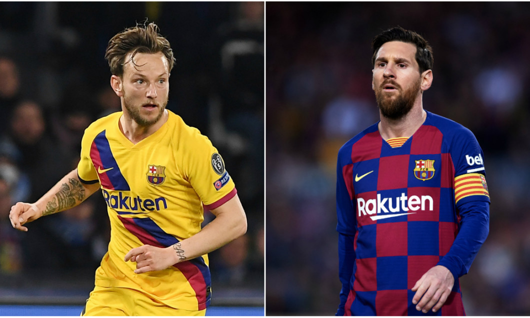 Ivan Rakitic și Leo Messi