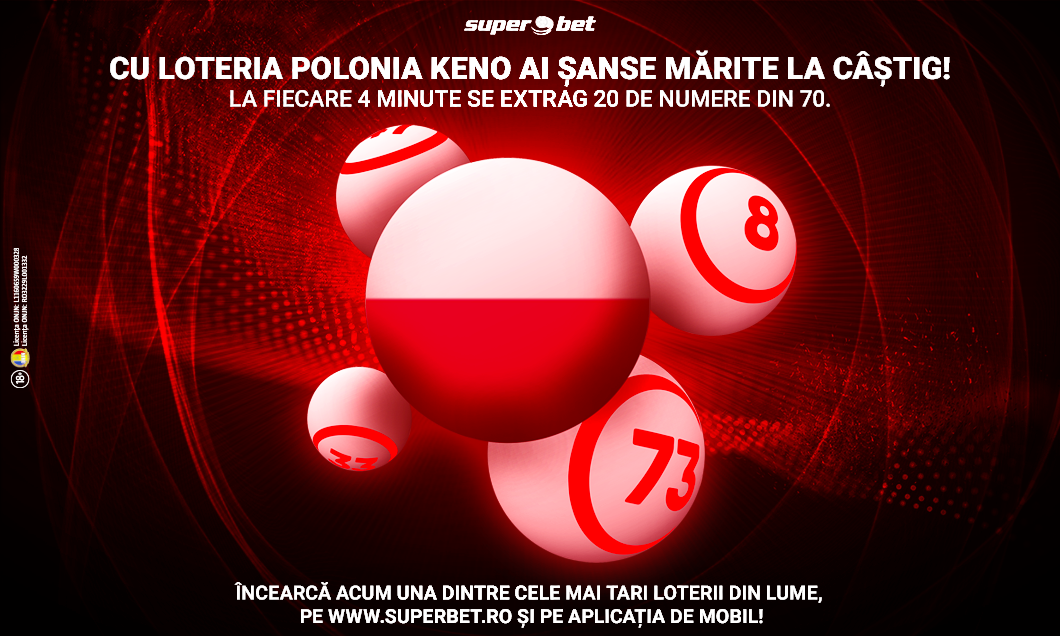 (P) Pariază online la Superbet pe Polonia Keno, cea mai rapidă loterie de pe piață!