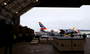 New England Patriots Plane Used To Bring Medical Supplies From China To Boston