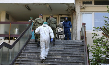 Russian military medics in Nis, south-eastern Serbia, amid COVID-19 pandemic