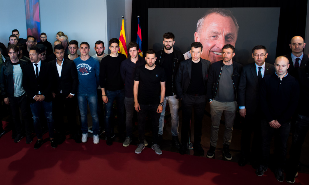 Johan Cruyff's Memorial At The Camp Nou Stadium