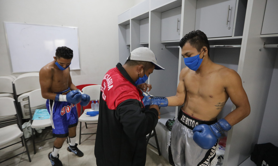 Professional Boxing Night During Coronavirus Pandemic in Managua