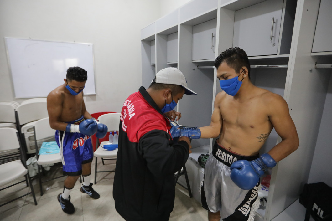 Professional Boxing Night During Coronavirus Pandemic in Managua