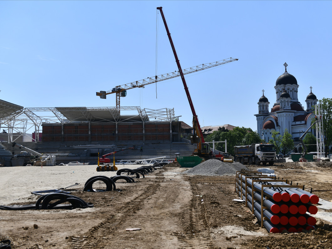 LUCRARI DE CONSTRUCTIE LA STADIONUL ARCUL DE TRIUMF DIN BUCURESTI (28.04.2020)