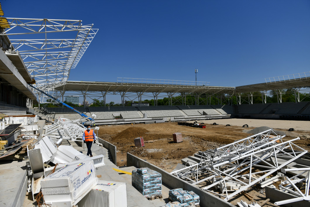 LUCRARI DE CONSTRUCTIE LA STADIONUL ARCUL DE TRIUMF DIN BUCURESTI (28.04.2020)