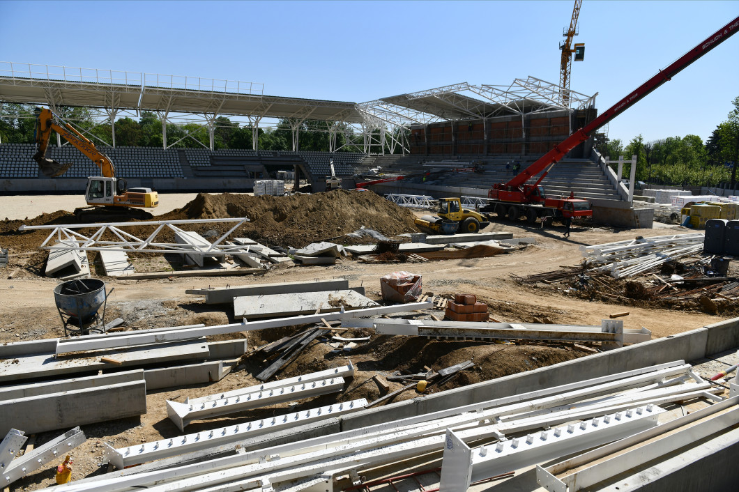 LUCRARI DE CONSTRUCTIE LA STADIONUL ARCUL DE TRIUMF DIN BUCURESTI (28.04.2020)