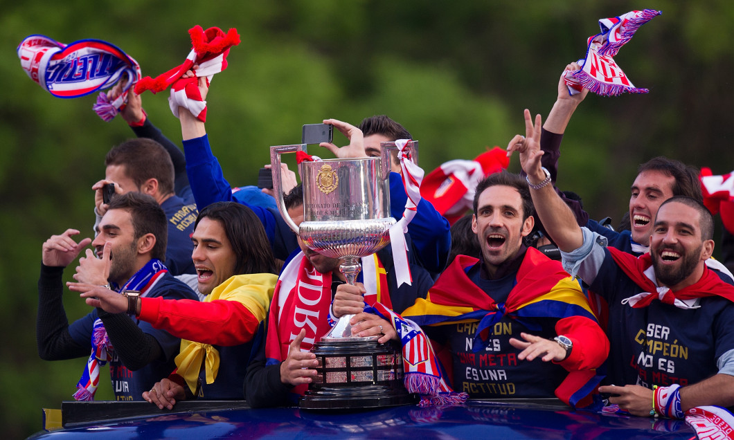 Atletico de Madrid Celebrate Winning Copa del Rey