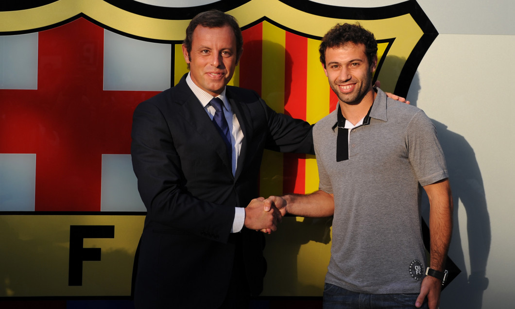 Barcelona Unveils New Player Javier Mascherano