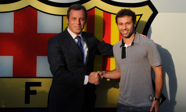 Barcelona Unveils New Player Javier Mascherano