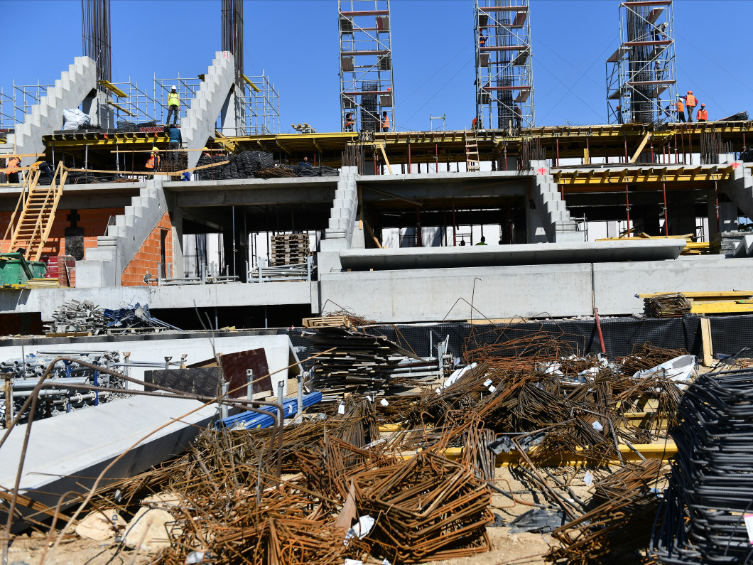LUCRARI DE CONSTRUCTIE LA STADIONUL RAPID DIN BUCURESTI (28.04.2020)