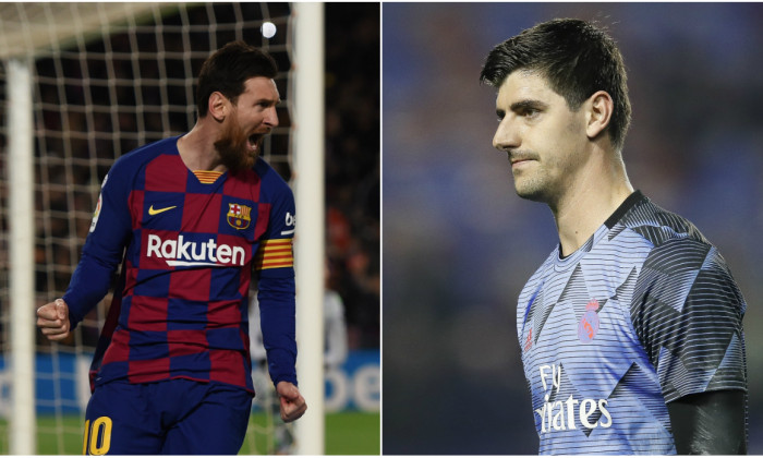 Leo Messi și Thibaut Courtois