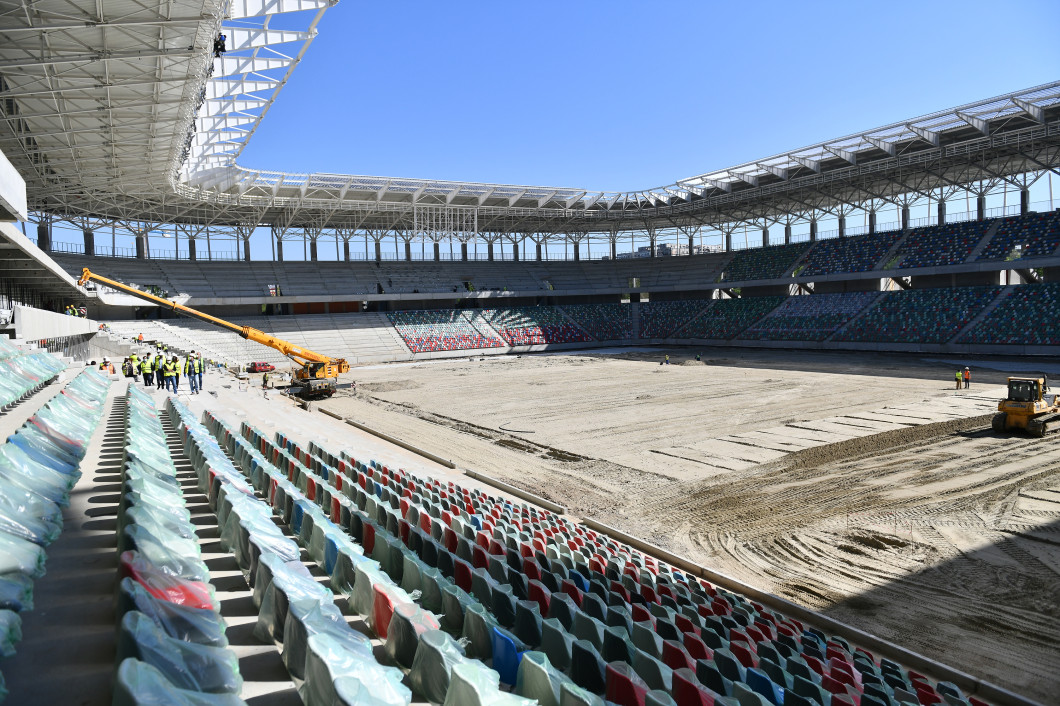 LUCRARI DE CONSTRUCTIE LA STADIONUL GHENCEA DIN BUCURESTI (28.04.2020)