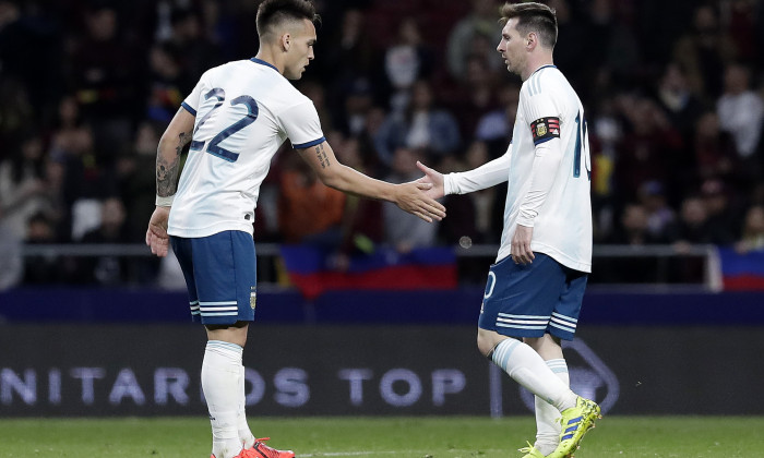 Lionel Messi și Lautaro Martinez sunt coechipieri la naționala Argentinei / Foto: Getty Images