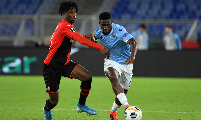 Eduardo Camavinga, în Lazio - Rennes, din grupele Europa League / Foto: Getty Images