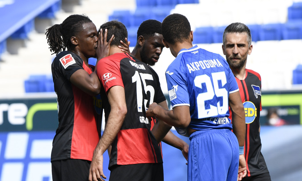Dedryck Boyata și Marko Grujic, în timpul meciului cu Hoffenheim / Foto: Getty Images