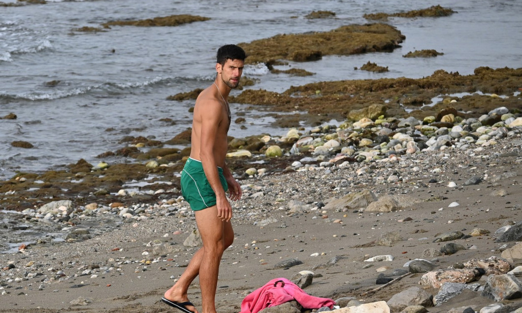 EXC Novak Djokovic on beach