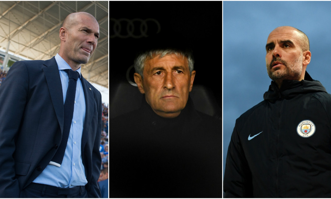 Zinedine Zidane, Quique Setien și Pep Guardiola