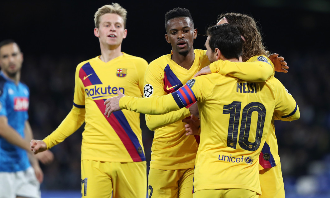 SSC Napoli v FC Barcelona - UEFA Champions League Round of 16: First Leg
